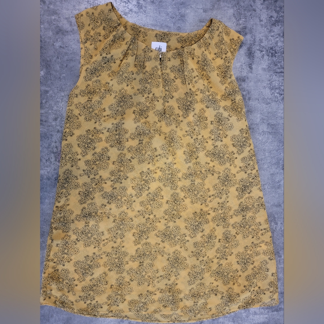 Cabi Paisley Sleeveless Blouse Style 3617 Xs